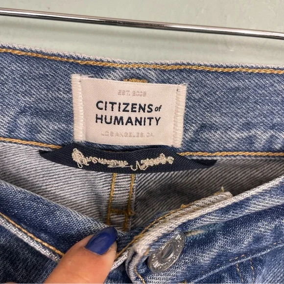 Citizens of Humanity Gaucho Vintage Wide Leg in Sodapop Light Blue Women Sz 31 - Picture 6 of 13